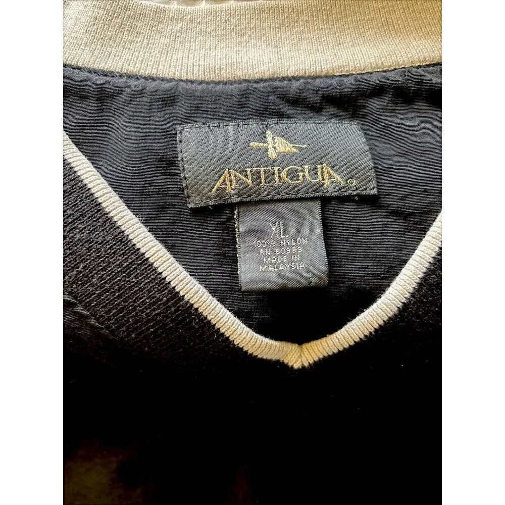 Antigua Oregon State Men’s XL Golf Vest Sleeveless Pullover Nylon Top Black‎ Tan